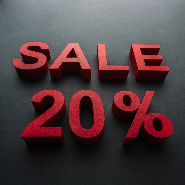 Sale with twenty percent discount