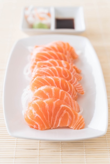 Salmon raw sashimi