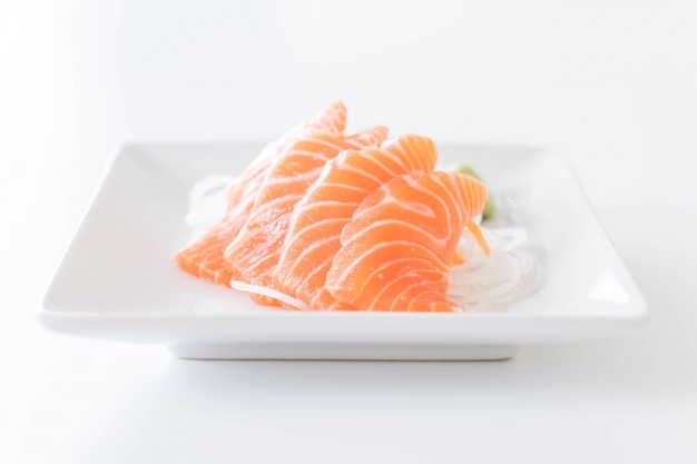 Salmon raw sashimi