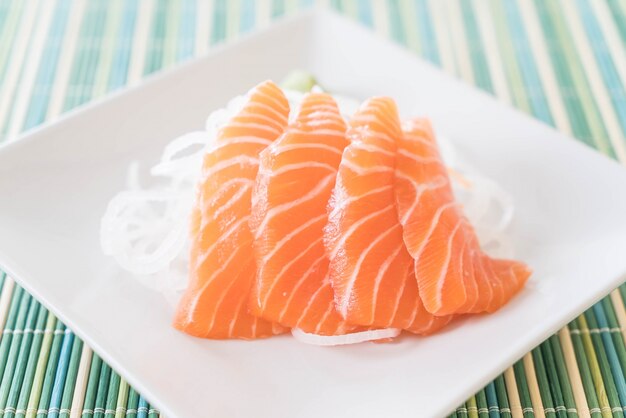 Salmon raw sashimi