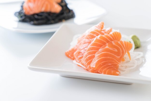 Salmon raw sashimi