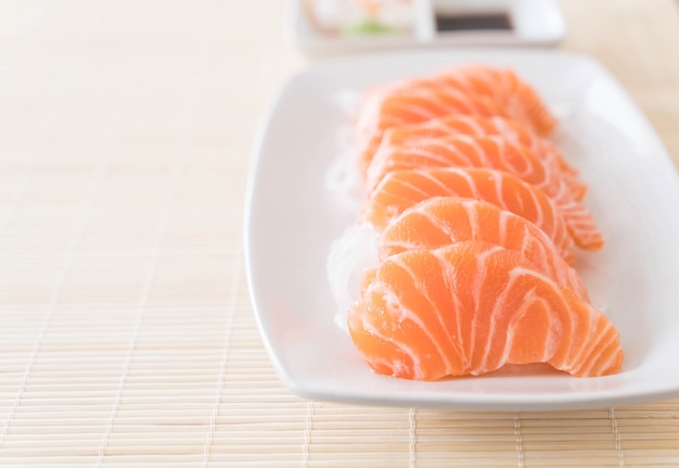 Salmon raw sashimi