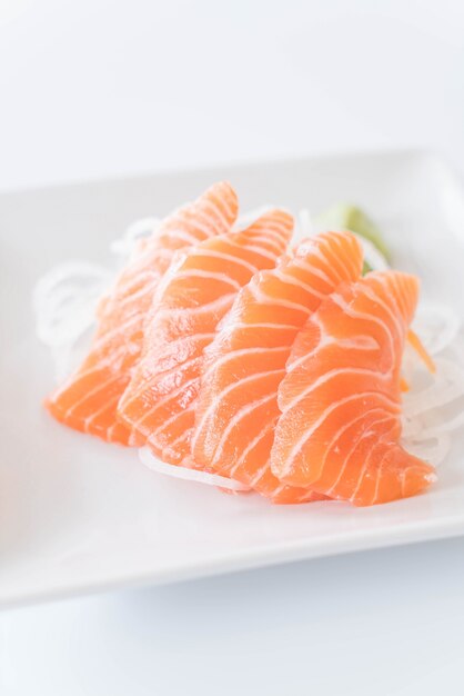 Salmon raw sashimi