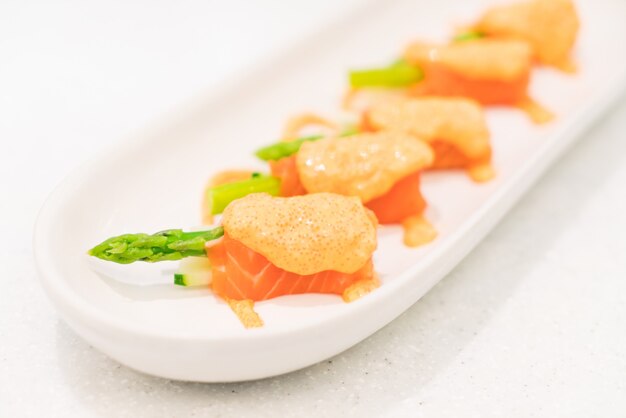 Salmon Roll asparagus