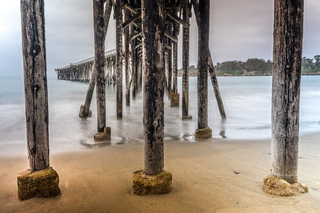 San Simeon pier on William Randolph Hearst Memorial beach, California