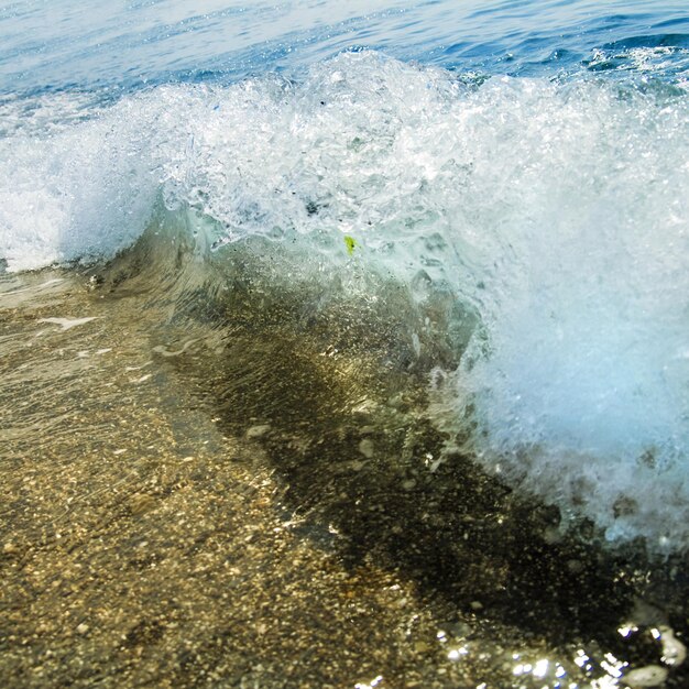 Sand stones and water wave