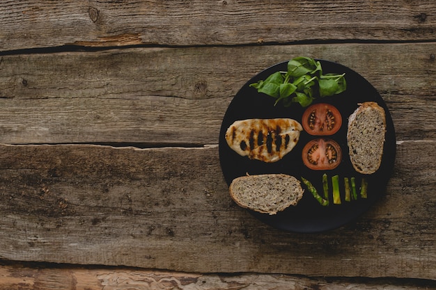 Sandwich ingredients on the table