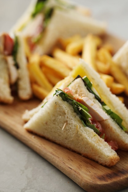 Sandwiches with french fries