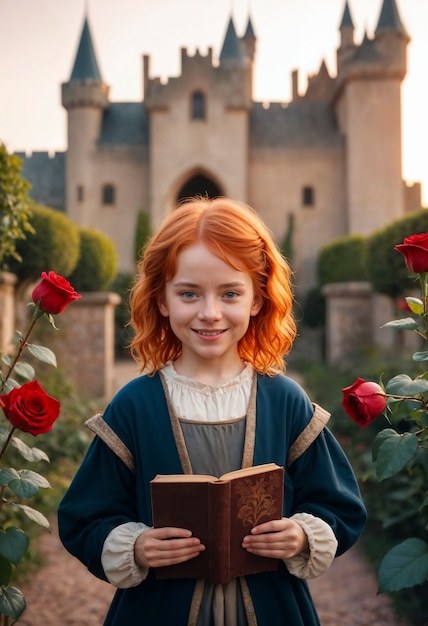 Sant jordi celebration with book and rose