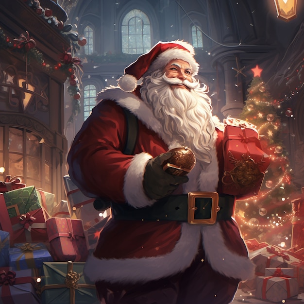 Free Photo santa claus celebrating christmas