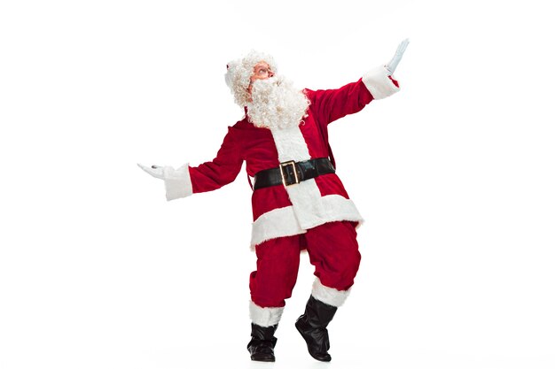 Free Photo santa claus in red costume isolated on white