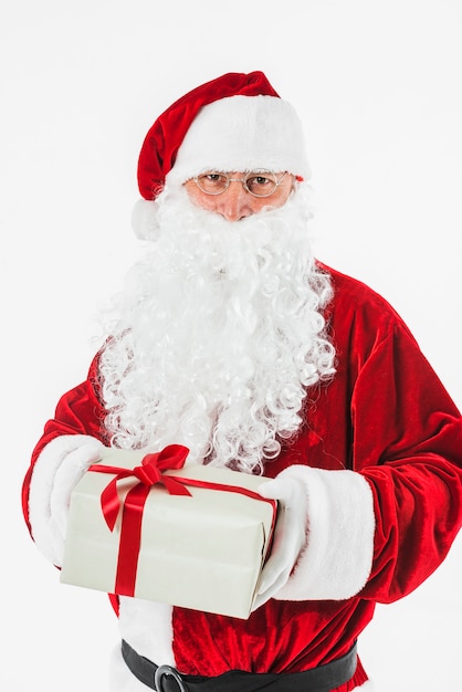 Santa Claus with gift box