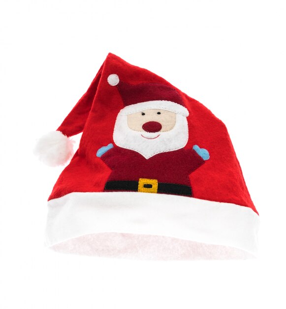 Free Photo santa red hat isolated on white background