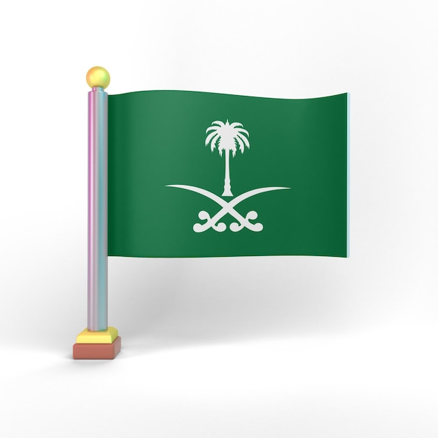 Free photo saudi arabia flag front side