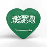 Free photo saudi arabia flag heart