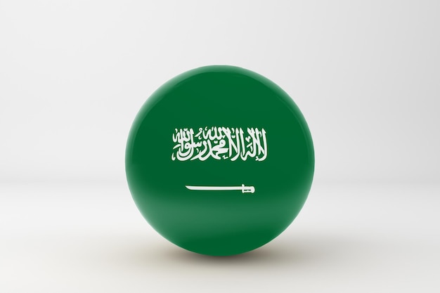 Free photo saudi arabia flag in white background