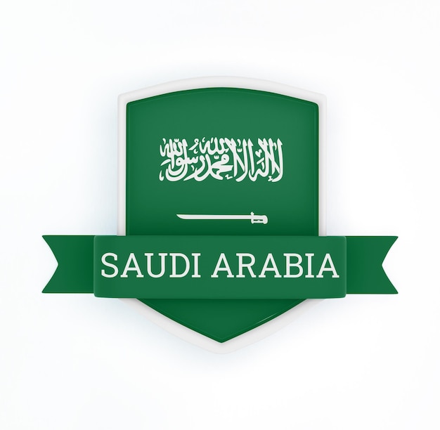 Free photo saudi arabia flag with banner