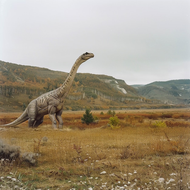 Free Photo sauropod dinosaur in the wild