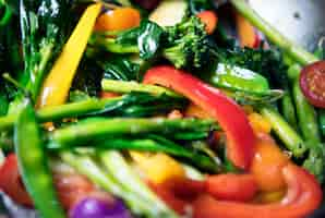 Free photo sauted mixed vegetables food photography recipe idea