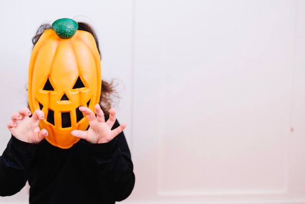 Free photo scary little pumpkin