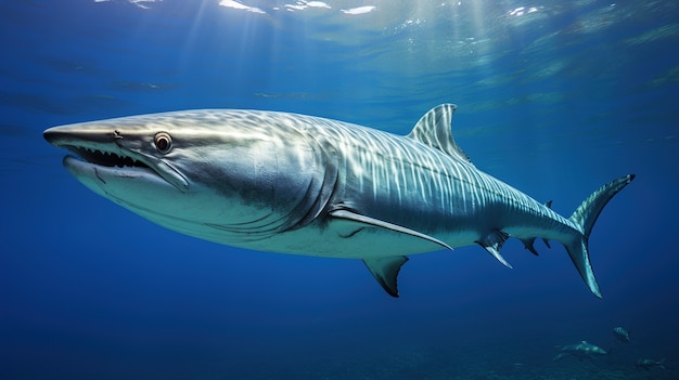 Scary shark underwater