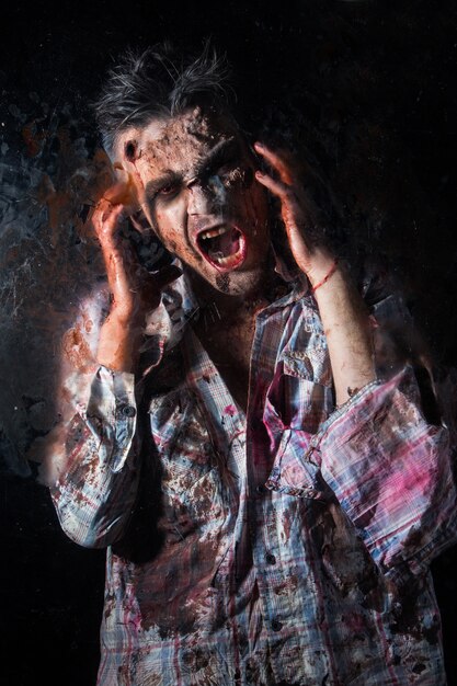 Scary zombie costume cosplay