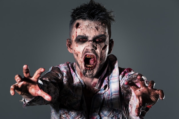 Free Photo scary zombie costume cosplay