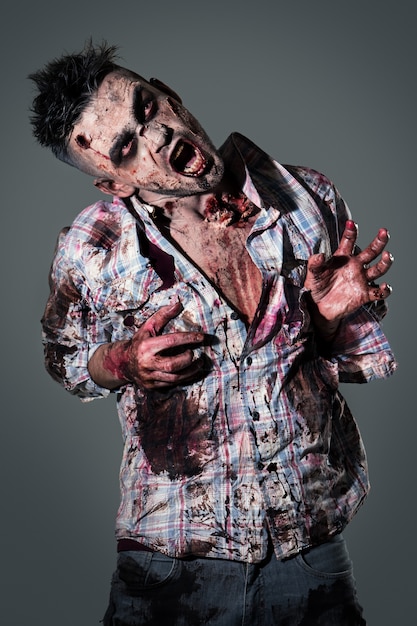 Free Photo scary zombie costume cosplay