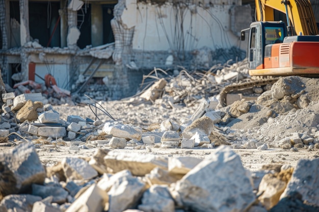 Free photo scene of construction site with equipment