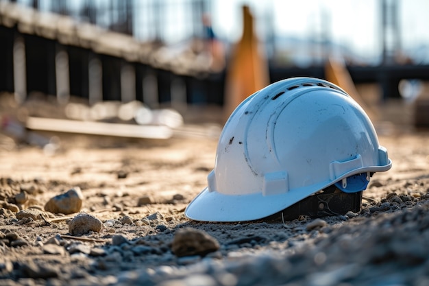 Scene of construction site with equipment