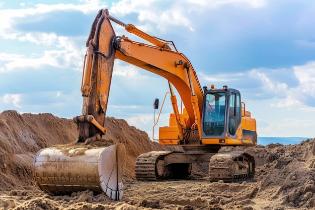 Scene of construction site with equipment