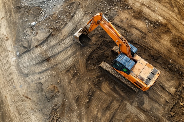 Free photo scene of construction site with equipment