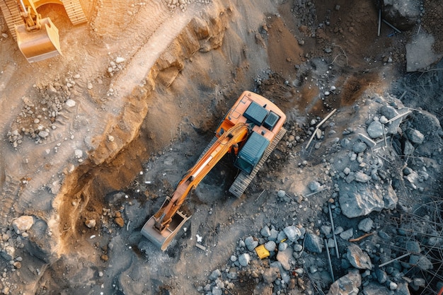 Free photo scene of construction site with equipment