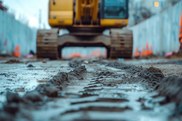 Free photo scene of construction site with equipment