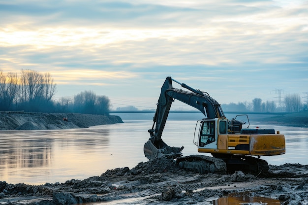 Free photo scene of construction site with equipment