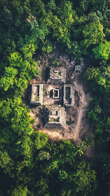 Scene from an archeological site with ancient remains and discoveries