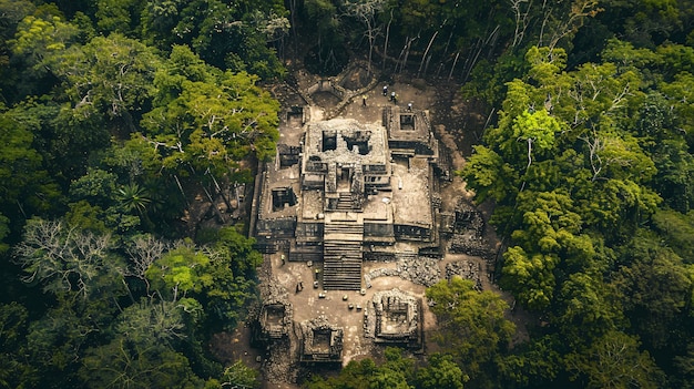 Scene from an archeological site with ancient remains and discoveries