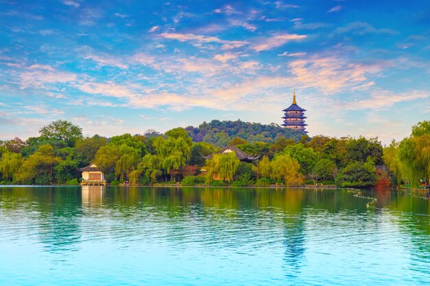 scenery boat bridge china chinese architecture