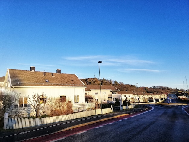 Free Photo scenery of a district full of houses under the clear sky in larvik norway