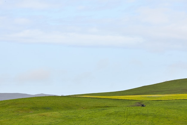 Free Photo scenery of a rolling ranch land under the clear sky in petaluma, california, usa