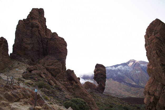 Scenic rocks on island