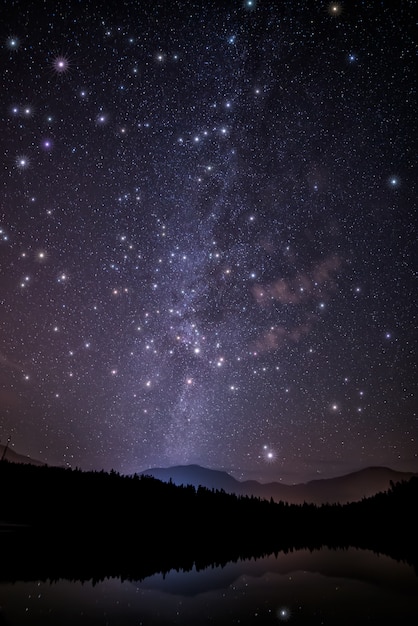 Free Photo scenic view of night sky with stars