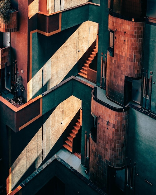 Scenic view of an old residential building in an urban area