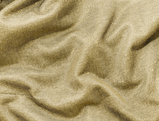 Free photo scrunched gold fabric