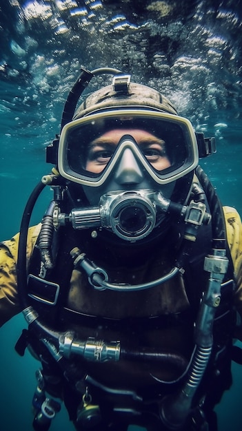 Free Photo scuba diving ai generated