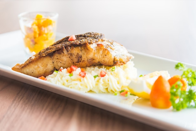 Free Photo sea bass grill steak