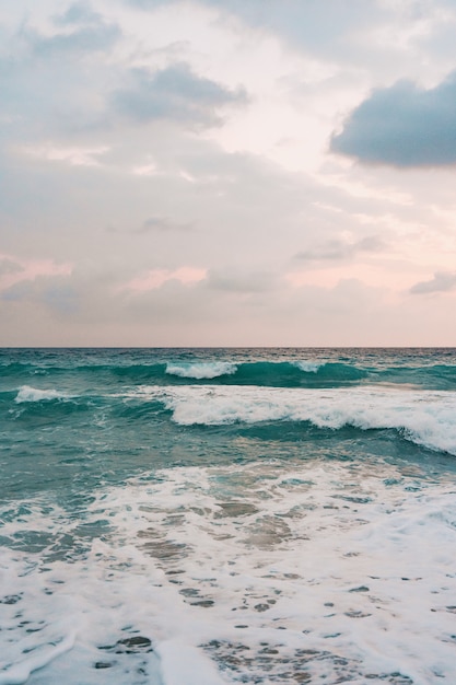 Sea and Blue Sky Background.