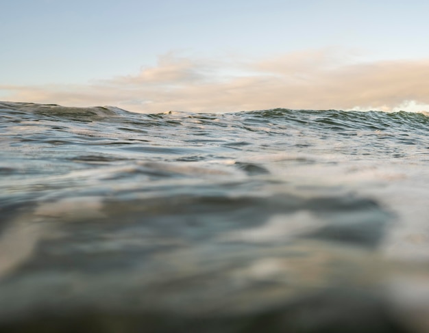 Sea landscape with small waves