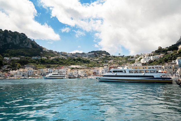 Free Photo sea port of capri italy