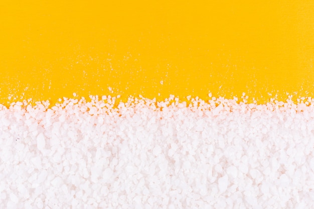 Sea salt on orange surface